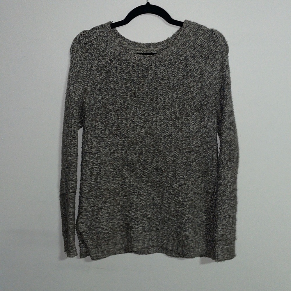 American Eagle Gray Cable Knit Sweater